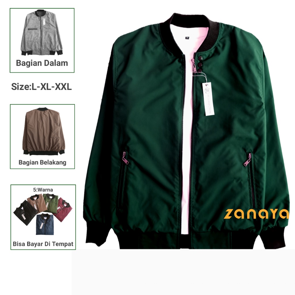 JAKET BOMBER POLYESTER JAKET PARASUT PRIA WANITA JAKET PRIA TERLARIS