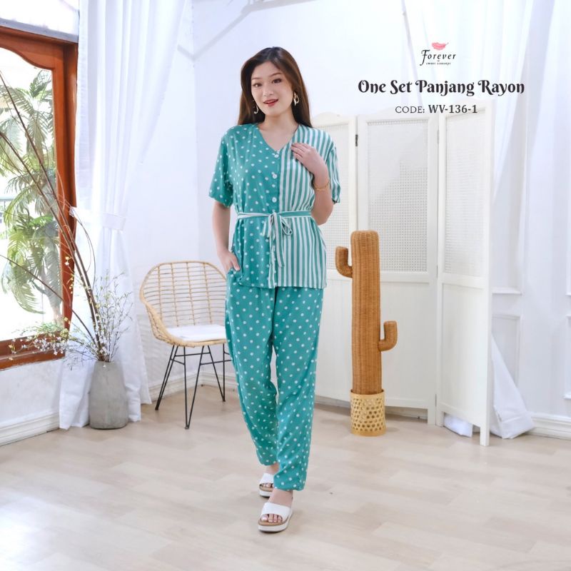 OneSet Setelan Wanita FOREVER SWEET ORIGINAL WV-136-1-R /Pakaian /baju wanita