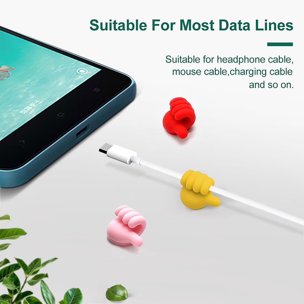Cable Saver Thumb Holder Gantung Klip Kabel Gantungan Clip Mini Bentuk Jempol
