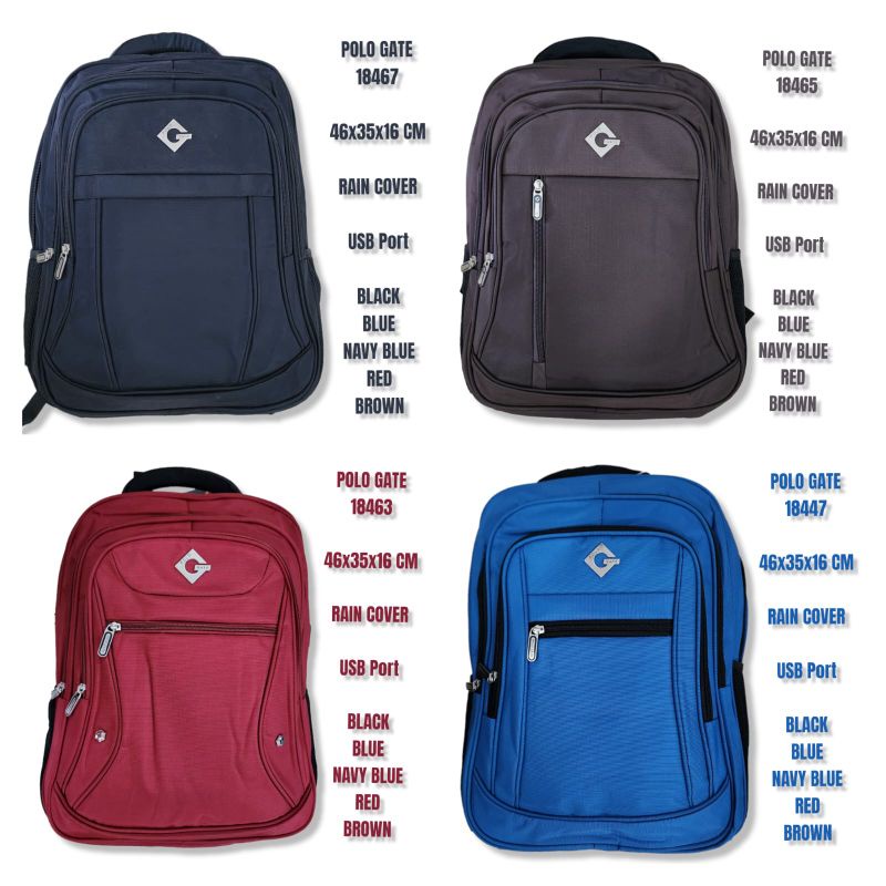Best seller!! Tas ransel seminar polo gate original, bagpack laptop USB PORT