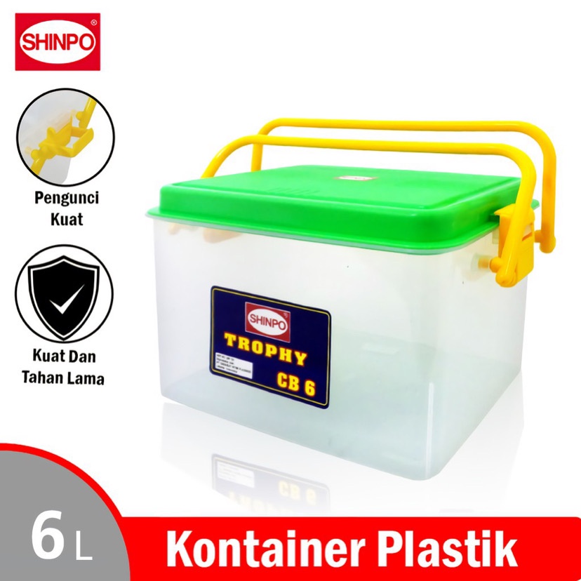 ( BISA COD ) PROMO SHINPO SIP-121 TROPHY CB 6 LITER KONTAINER PENYIMPANAN JINJING MULTIFUNGSI / KOTAK PENYIMPANAN SERBAGUNA 6 LITER / KOTAK DONAT KONTAINTER BOX PENGUNCI SEAL DAN VACUUM PARSEL