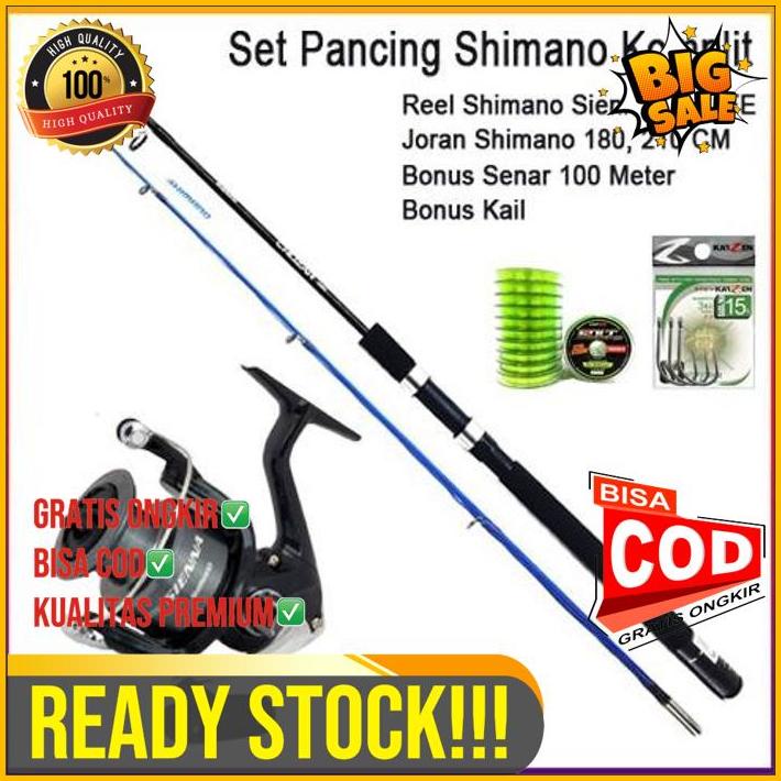 Promo Set Pancing Shimano Sienna 4000 Joran Shimano Original