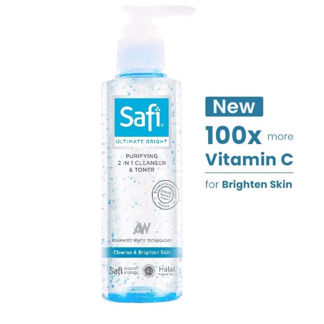 SAFI ULTIMATE BRIGHT 2 In 1 CLEANSER &amp; TONER 150 Ml