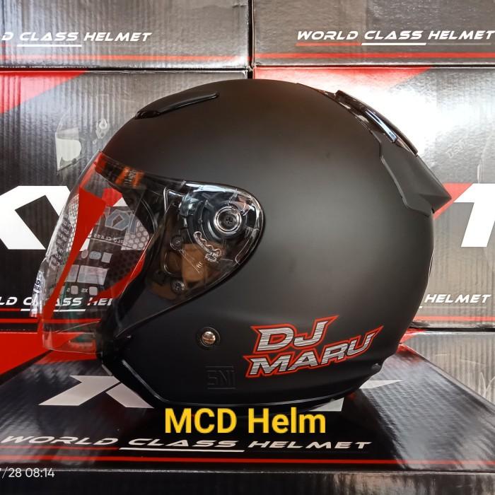 Jual Helm KYT Dj Maru Solid Black MattKYT Dj Maru hitam polos Shopee Indonesia