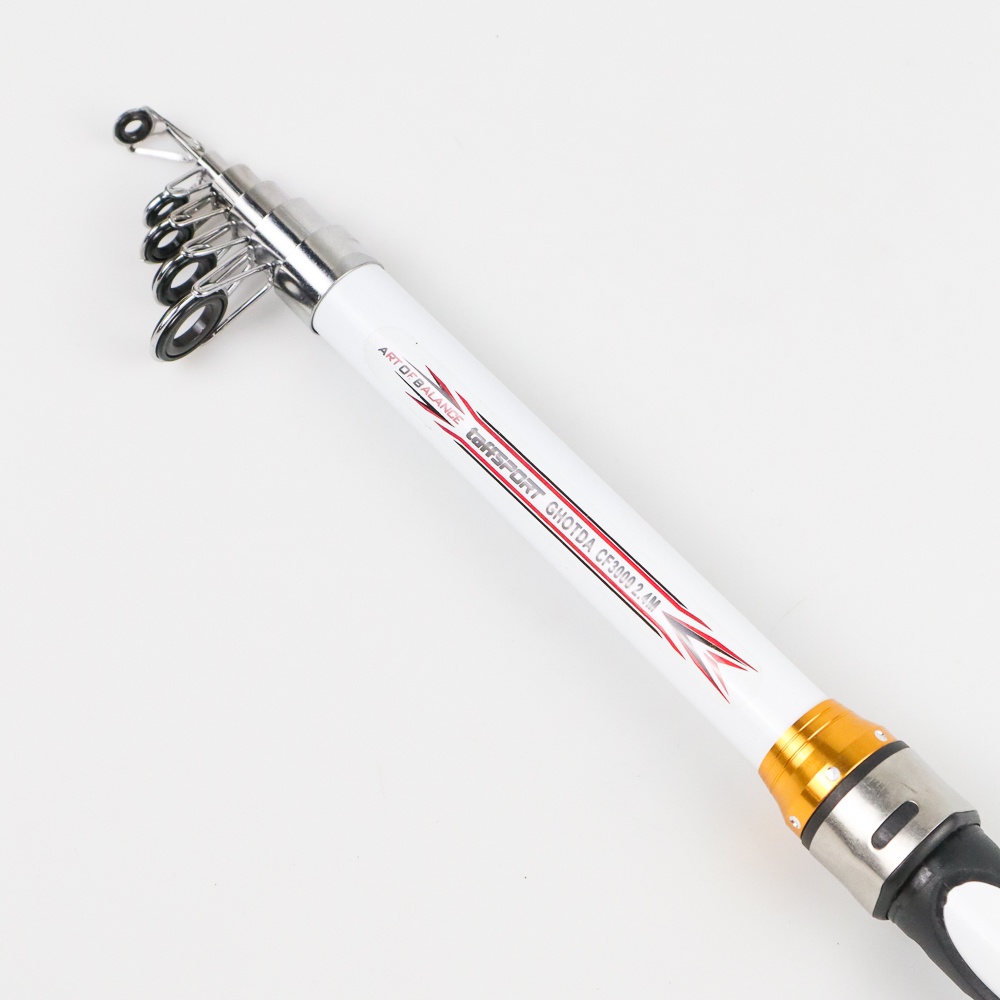 Joran Pancing Portable Carbon Fiber Telescopic 2.4M - CF3000 - 7RTH6SWH White