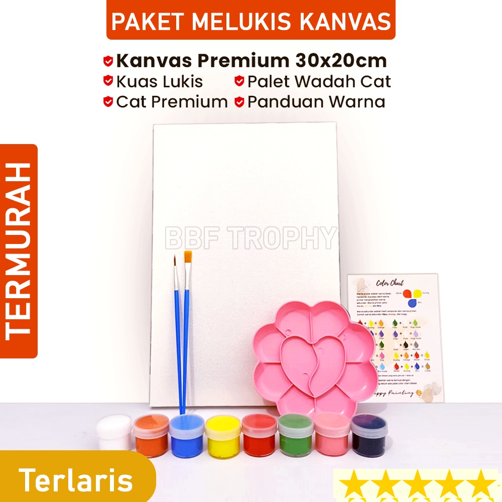 

RK Paket Melukis Kanvas / Canvas painting 30x20 kumplit