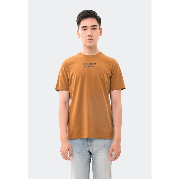 MANZONE Kaos Pria Lengan Pendek ANGKOT - MUSTARD