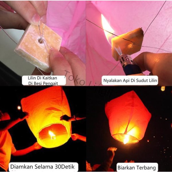 Sgmshop lampion terbang sky lantern lentera new year tahun baru ultah party