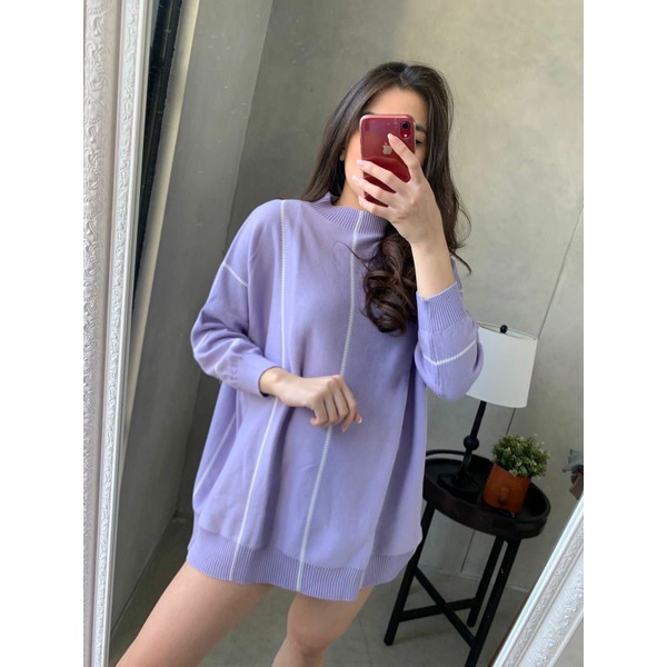 NOONA OVERSIZE TOP - ATASAN KATUN RAJUT WANITA