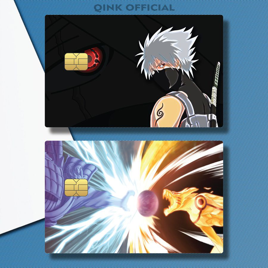 COVER KARTU ANIME SASUKE UCHIHA HD HOLOGRAM SBIWX/SMEWJ/ STIKER KTP ANIME NARUTO UZUMAKI HINATA / ST