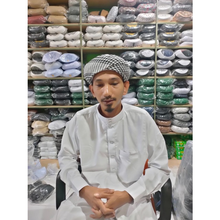 Sorban Peci Imamah Permanen Sorban Imamah Permanen/Imamah permanen Peci sorba - Hitam putih, 3(S7F8)