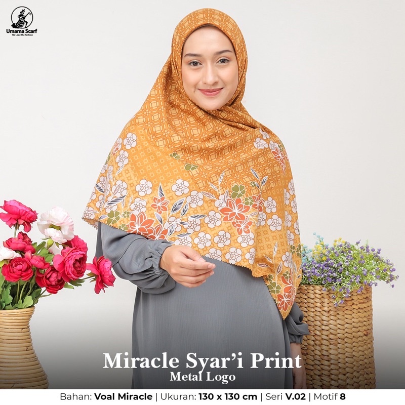 [PART 4] HIJAB SEGIEMPAT VOAL MIRACLE SYARI MOTIF LASER CUT