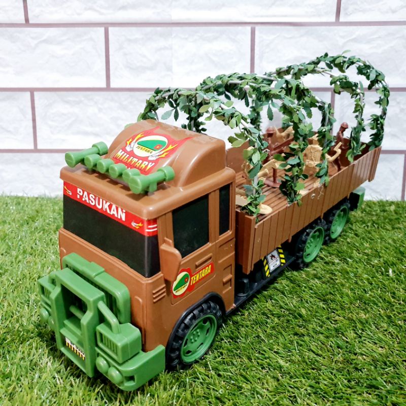 mainan truk army militer prajurit anak edukatif - mainan truk mobil army besar anak