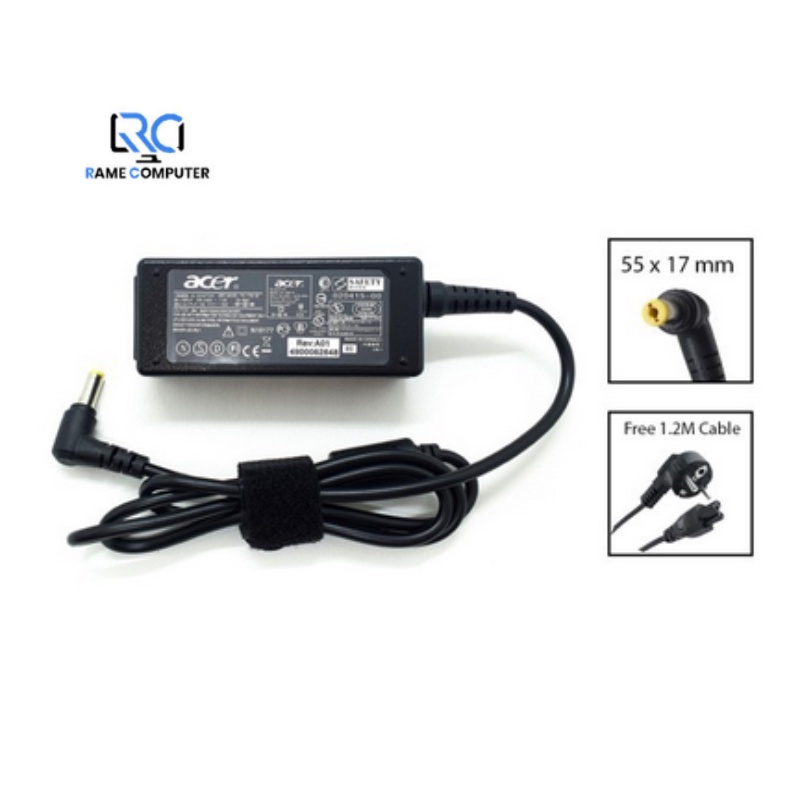 Adaptor laptop Acer 19v-1.58a Aspire One charger notebook  mini 19 volt - 1.58 ampere