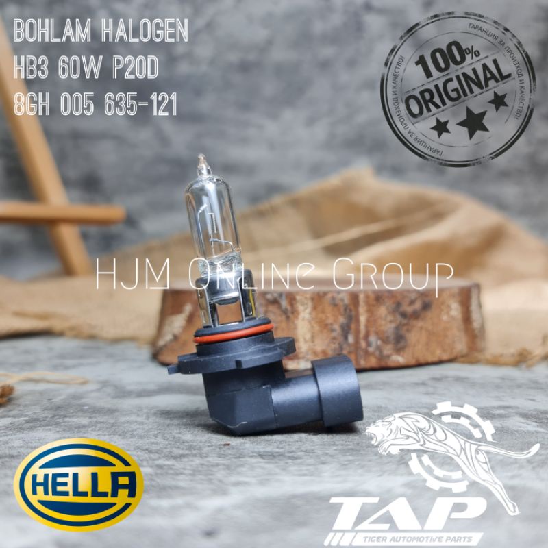 BOHLAM LAMPU HALOGEN HELLA HB3 12V 60W ORIGINAL