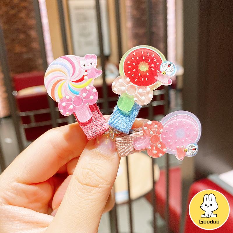 Jepitan Rambut Anak Jepit Rambut Korea Kids Unicorn Candy Fruit Korean Fashion Rainbow Ice Cream -Doo