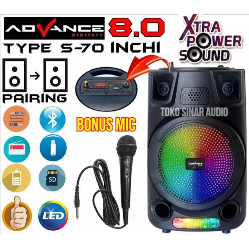 speaker aktif advance s-70