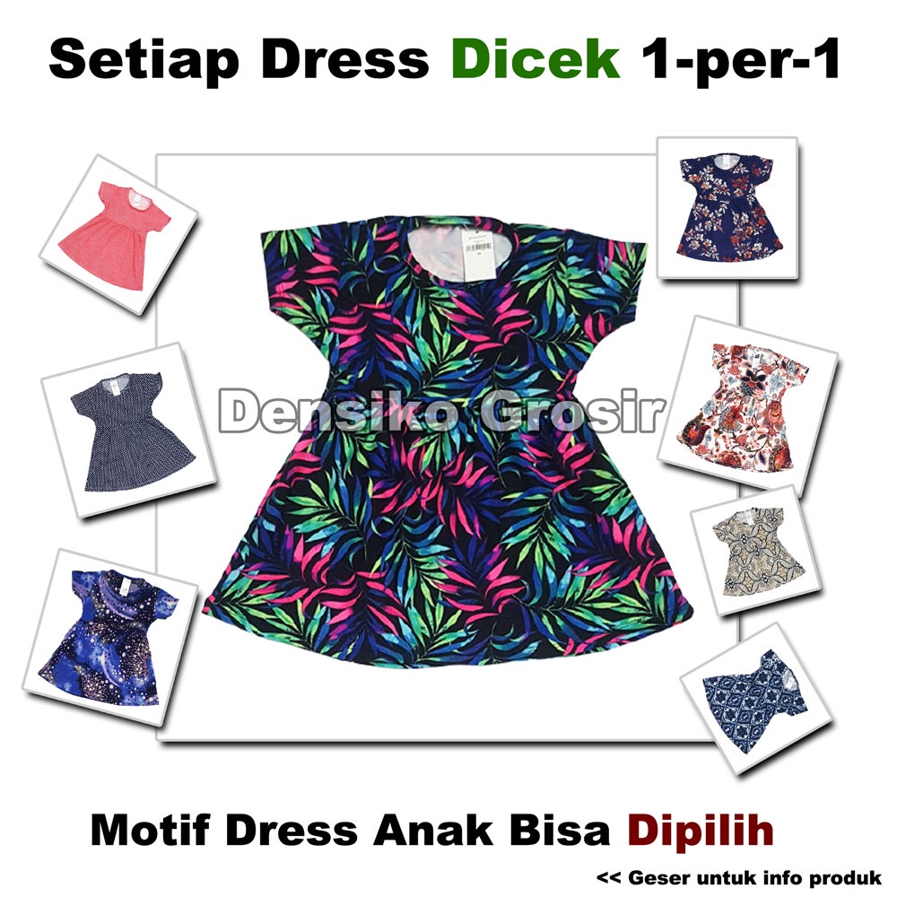 Dress Anak (S) Motif Bisa Dipilih Dress Baju Bayi Perempuan Daster Anak