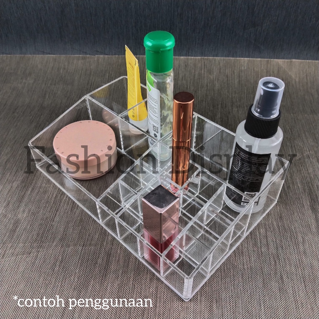 Akrilik lipstik Akrilik Kosmetik Display Kotak Stanmd Pajangan Tempat Kecantikan Kosmetik Multifungsi Akrilik Organizer Make Up 12 Kotak-bh