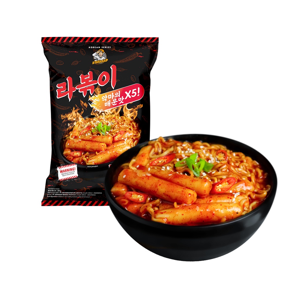 

Ashiaaap Rabokki Devil's Spicy X5! - Ramen Topokki Ttoekpokki Extra Pedas Halal - 180gr