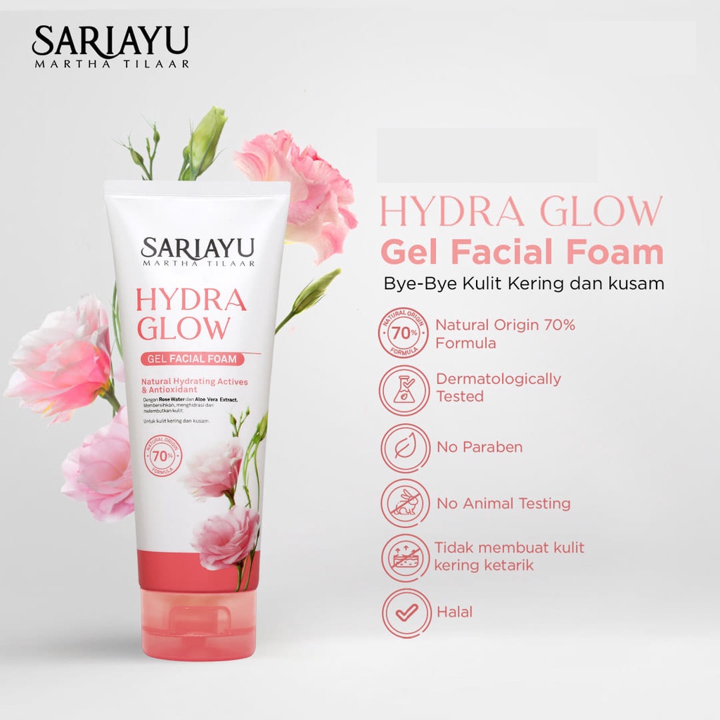 Sariayu Hydra Glow Gel Facial Foam - 100ml