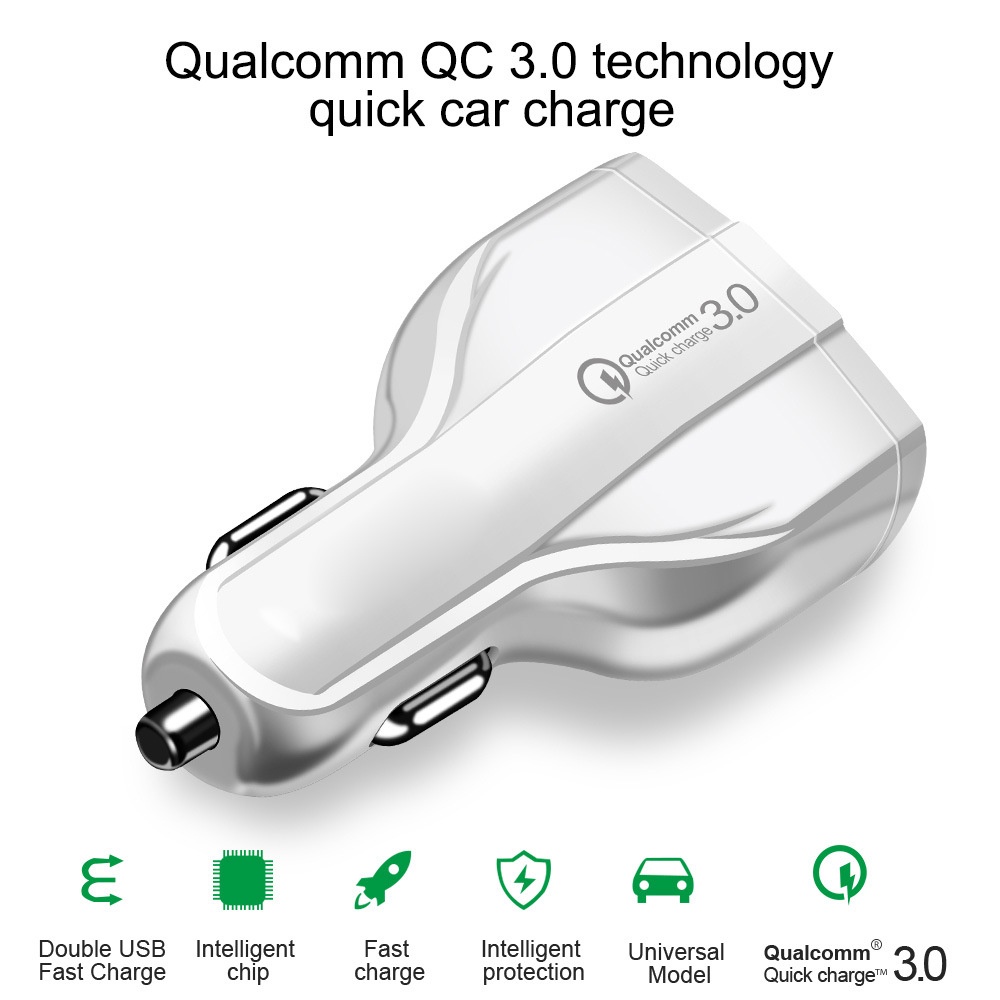 cas mobil type c 2 port USB 7A car charger suport fast charging Qualcomm quick charge 3.0 output 12volt