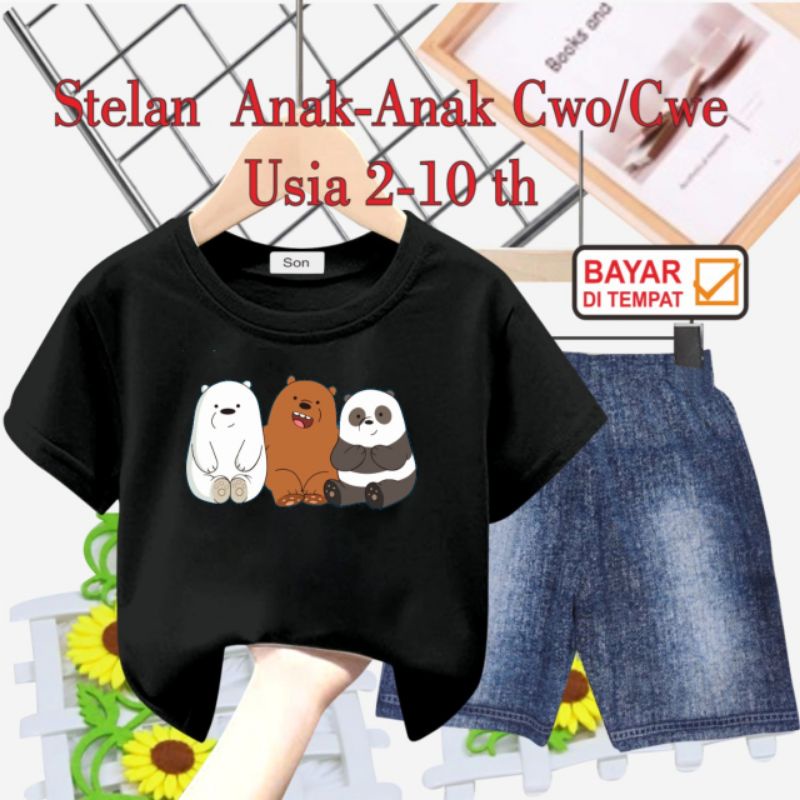 STELAN ANAK UNISEX/CELANA SEMI JEANS USIA 2 THN-10 THN(BABY BEAR)