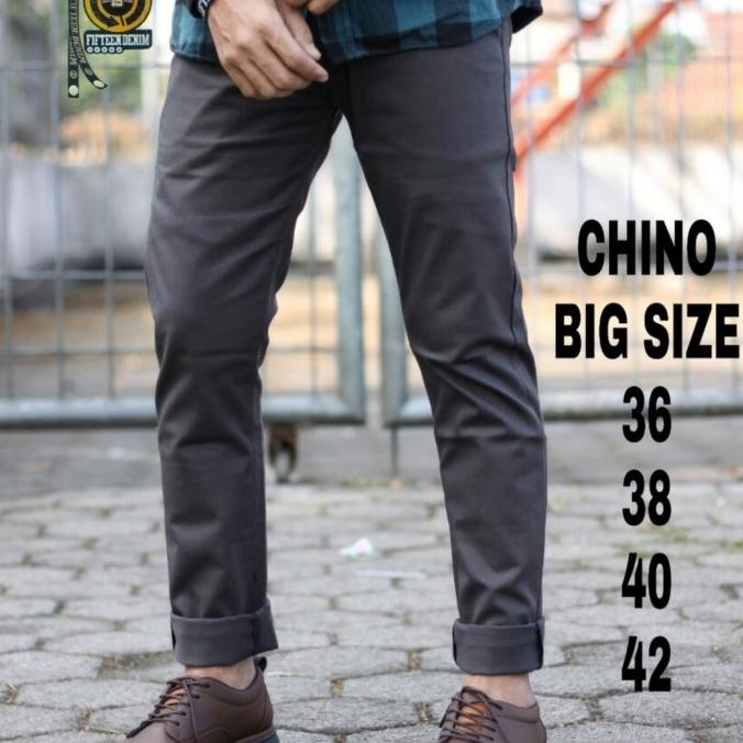 Celana chino pria / celana chino panjang big size jumbo premium 36-42
