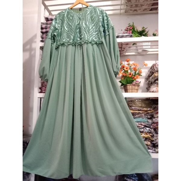 Gamis Princess READY SEMUA WARNA/Gamis Ceruty /Gamis burkat termurah ready warna lilac