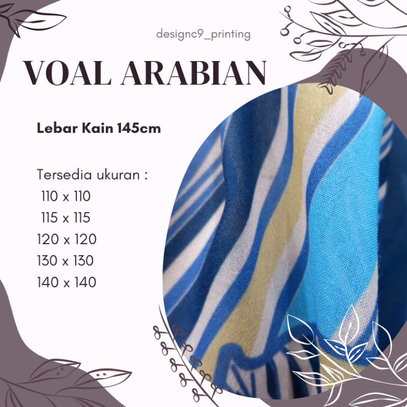 Hijab Voal Arabian | Hijab Printing | Hijab Custom