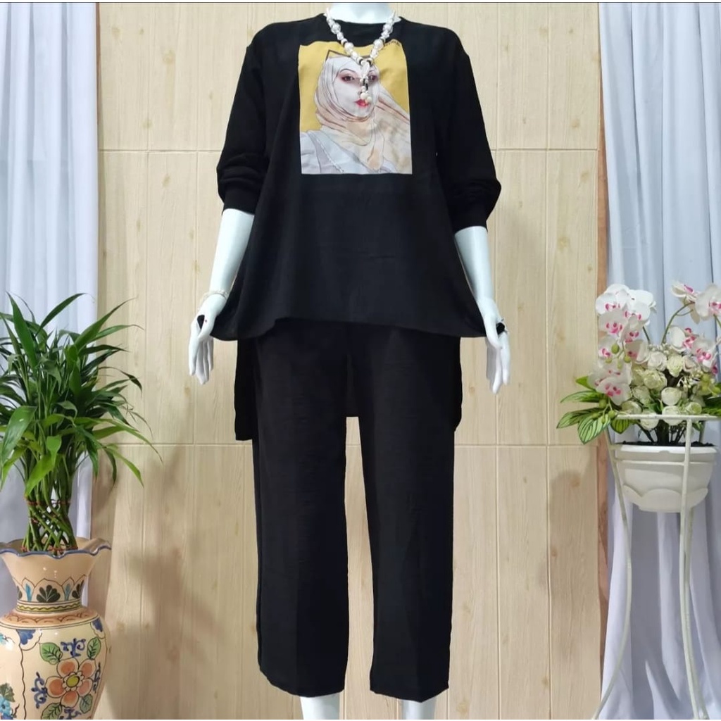 ONE SET CRINCKLE TERBARU | SETELAN CRINCKLE AIRFLOW PREMIUM | SETELAN WANITA KEKINIAN  VIRAL 2022 | SETELAN WANITA SABLON | ONE SIZE | TERLARIS | PROMO FLASH SALE