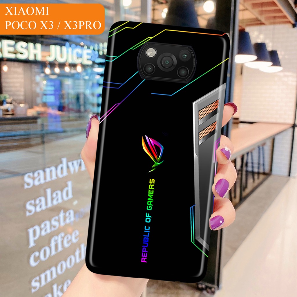 [H75] Case XIAOMI POCO X3 X3PRO - Fashion Case Motif GAMERS ROG - XIAOMI POCO M4 PRO X3 NFC REDMI NO