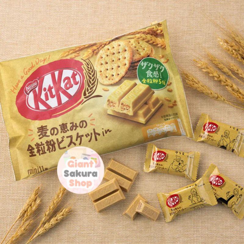 

KitKat Mini Whole Grain Biscuit Bag / coklat Jepang / cemilan impor