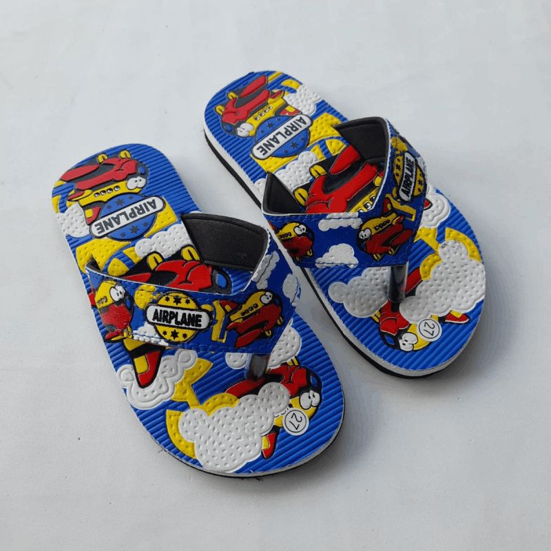 Sandal Jepit Anak Laki Laki Muka Print Airplane