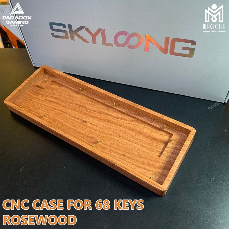 Paradox Gaming GK68X CNC Case Bottom Shell 68 ROSEWOOD Gaming Keyboard