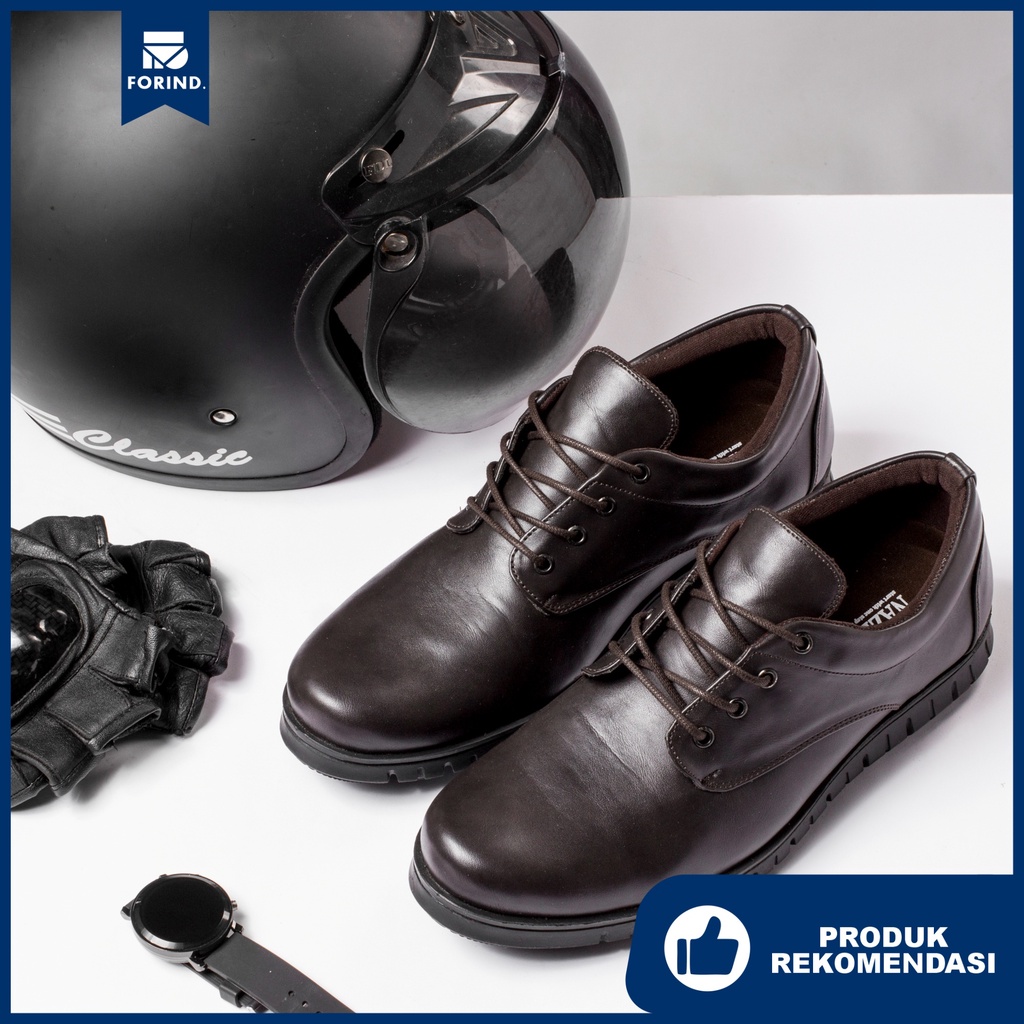 Conrad Brown | Sepatu Oxford Pantofel Hitam Pria Pantopel Tali Formal Casual Kerja Cowok Ori | FORIND Nazreal