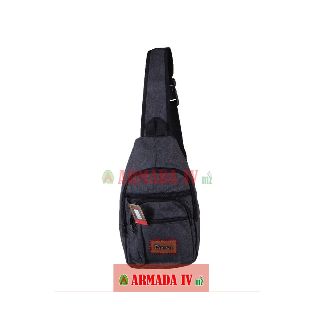 Tas Slempang Pria 62501Quicker Abu Tua Tas Slingbag