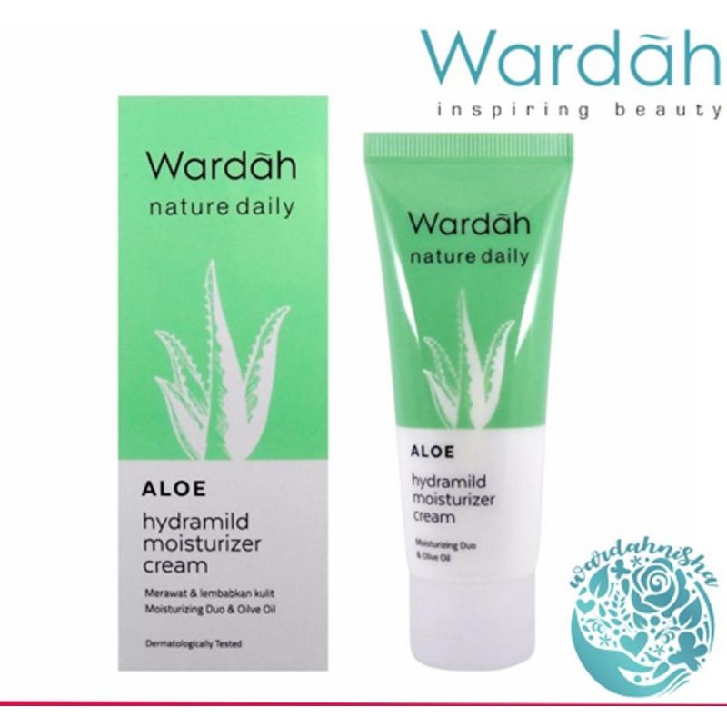 WARDAH NATURE ALOE VERA HYDRAMILD MOUISTURIZER CREAM 40ML ORIGINAL BPOM