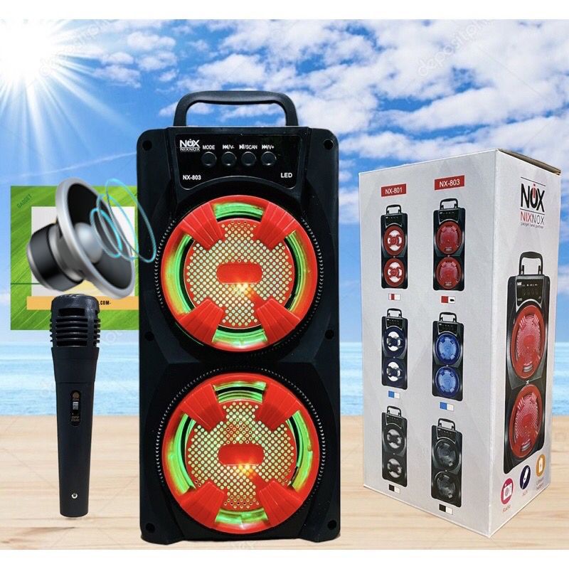 Speaker Bluetooth Karaoke Nixnox Nx-803 Free Microphone Speaker Fullbass #speaker#speakerbluetooth#speakerbluetoothmurah