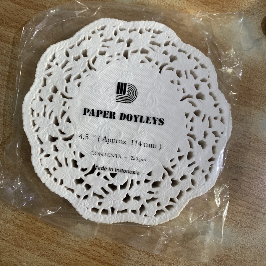 

Doyley Paper 4,5 inch round white Doiley / kertas alas toples #4.5