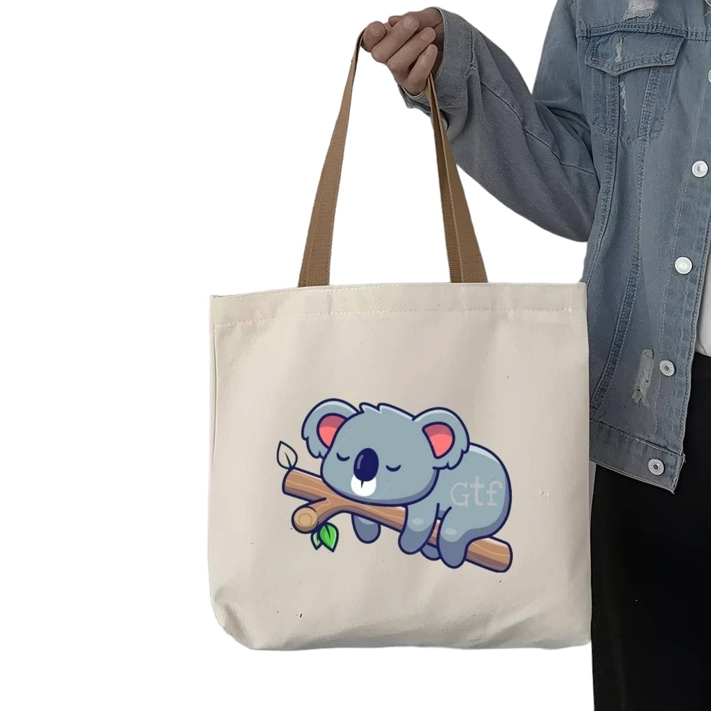 Gtf - Populer Tote Bag Wanita Motif Koala Lucu Tas Wanita  Tote Simple Stylish Korea