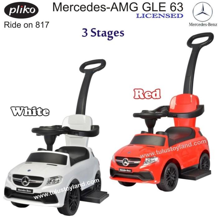 Outdoor Pliko Ride On 817 Mercedes Amg 3In1 Mobil Dikendarai Anak Tanpa Aki