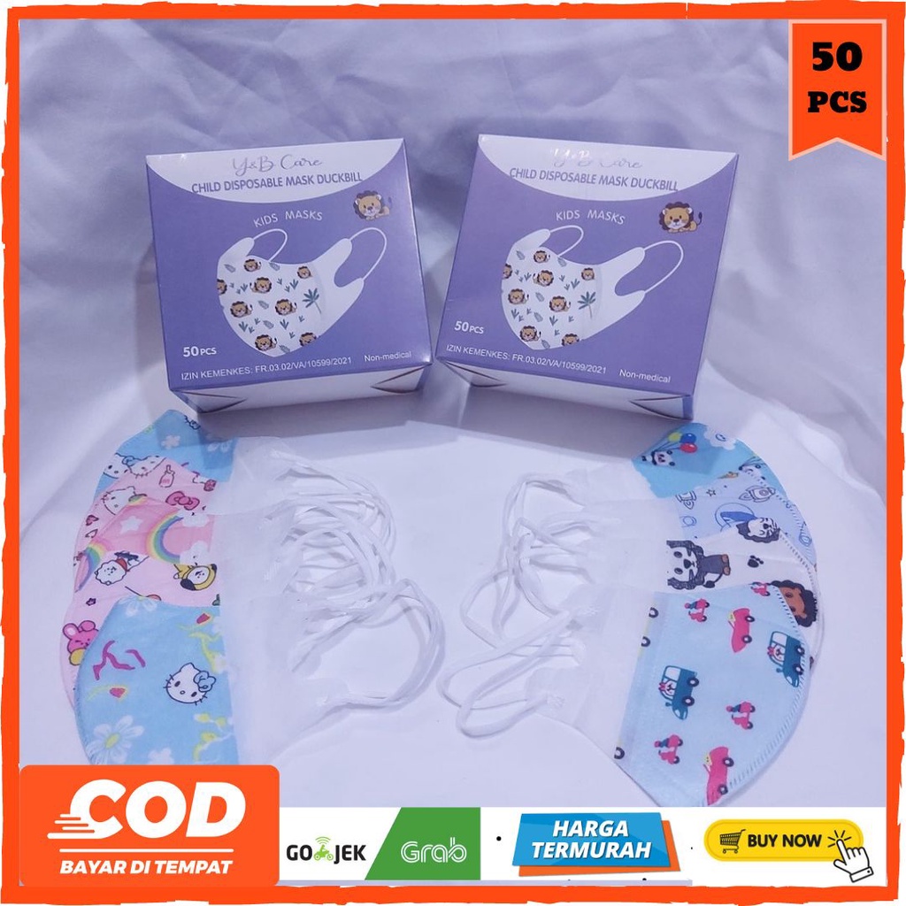 Masker Duckbill Anak motif | Masker Duckbill anak polos | masker duckbill anak 3ply | Masker Duckbil