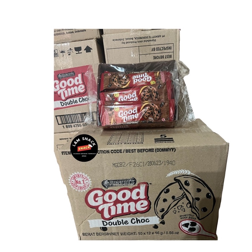 

[1 DUS] Biskuit Good Time Cookies Ecer 2000 Double Choc isi 8 Pack @12 Pcs LM Snack Grosir