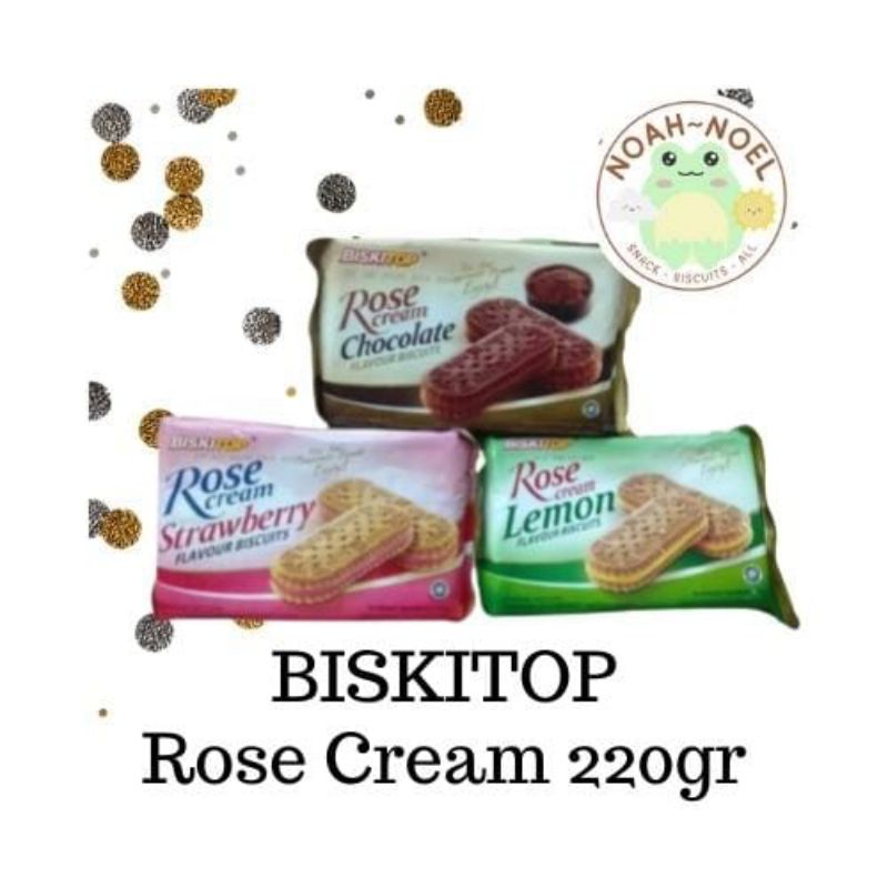 

NN - BISKITOP Rose Cream 220gr rasa Lemon Cokelat Biskuit anak cemilan murah enak