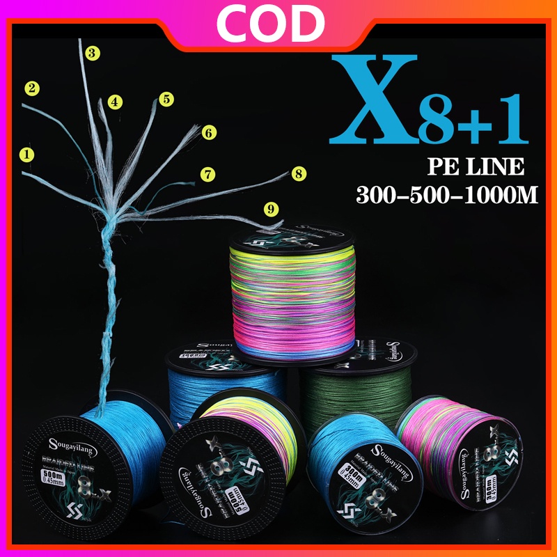 Sougayilang 300M 1000M 8X Strands Braided Line Multifilament Pe Line Braided Fishing Line 7.6kg-45.8kg Super Fishing Line
