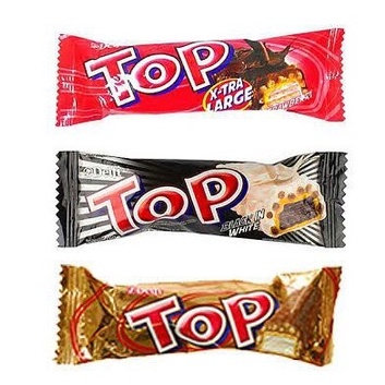 Snack TOP DELFI 9 Gram ( COKLAT / WHITE / STROWBERRY)