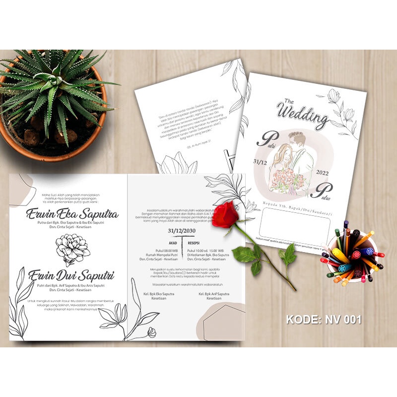 UNDANGAN PERNIKAHAN KEKINIAN #NV 001