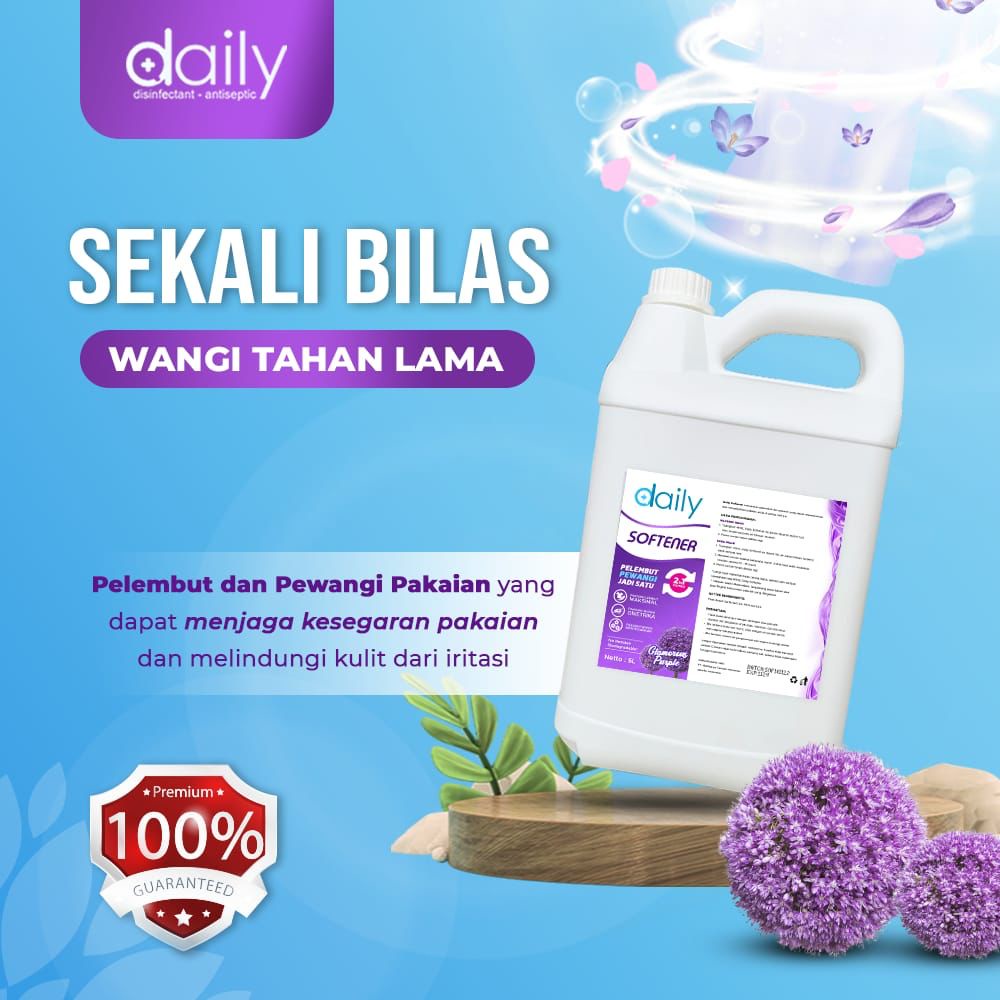SOFTENER 2IN1 PEWANGI DAN PELEMBUT PAKAIAN 5 LITER DAILY SOFTENER