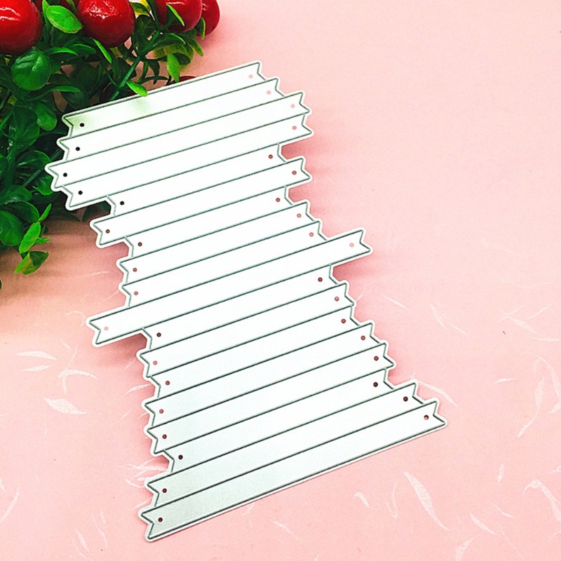 Zzz Cetakan Stensil Cutting Dies Motif Garis Untuk Scrapbook / Craft DIY